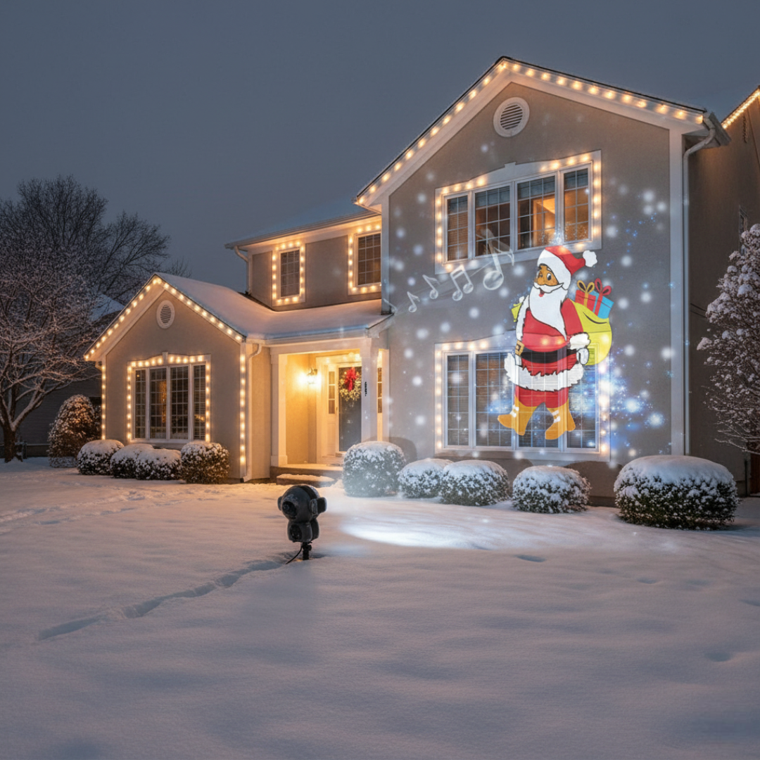 LED Snowfall Holiday Projection Lamp