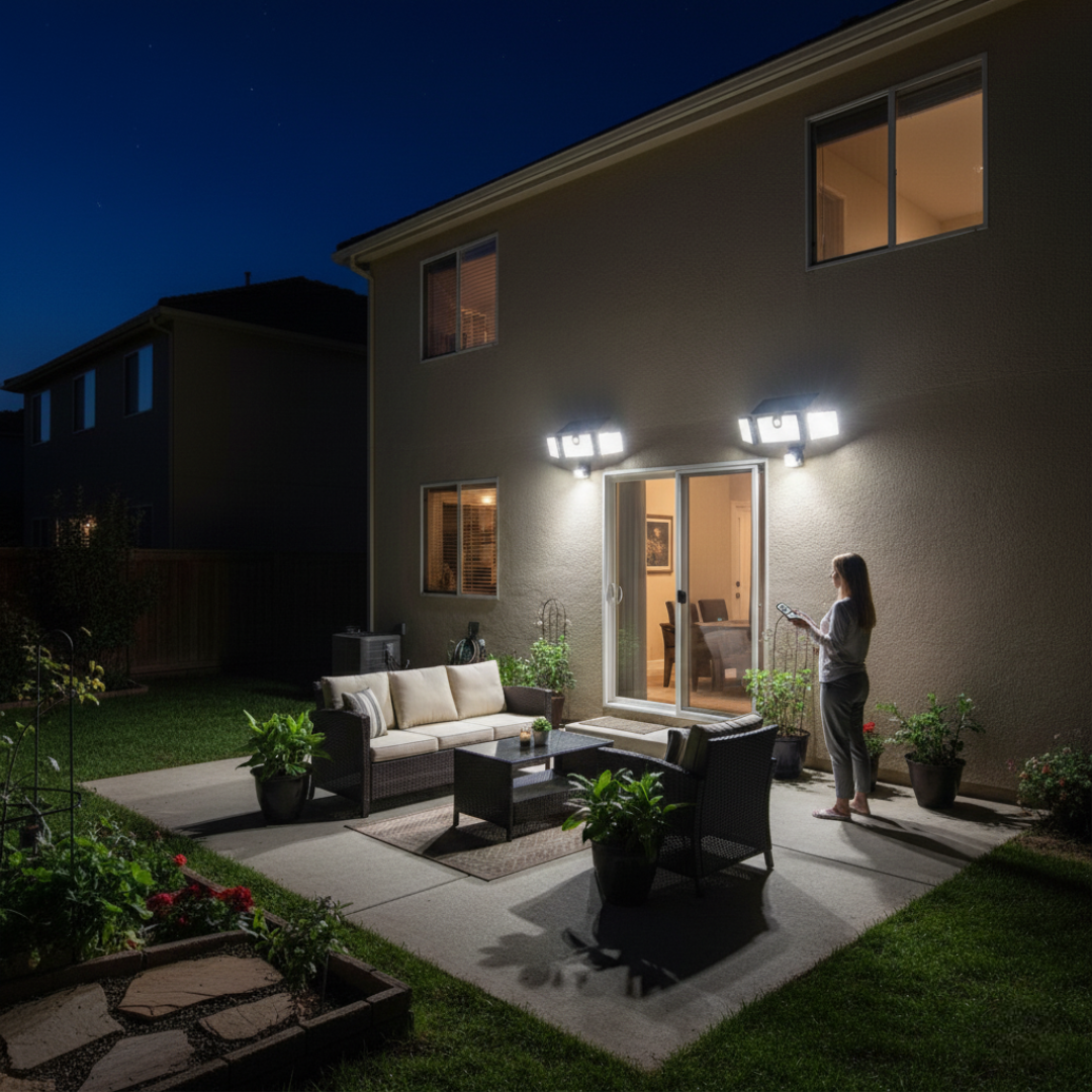 Solar Lights Outdoor Waterproof 2 Pack Motion Sensor Flood Lights