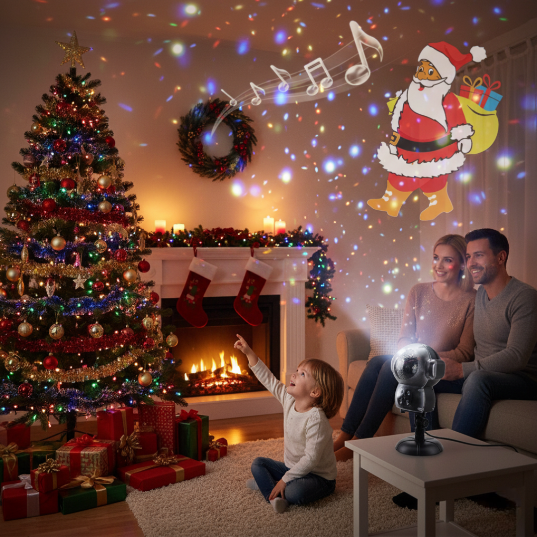 LED Snowfall Holiday Projection Lamp
