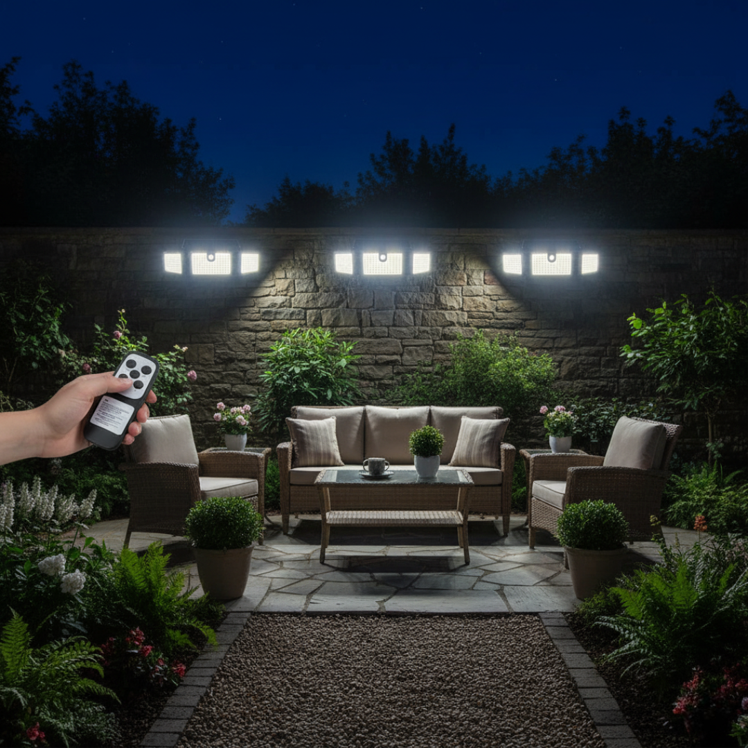 Solar Lights Outdoor Waterproof 3 Pack Motion Sensor Flood Lights