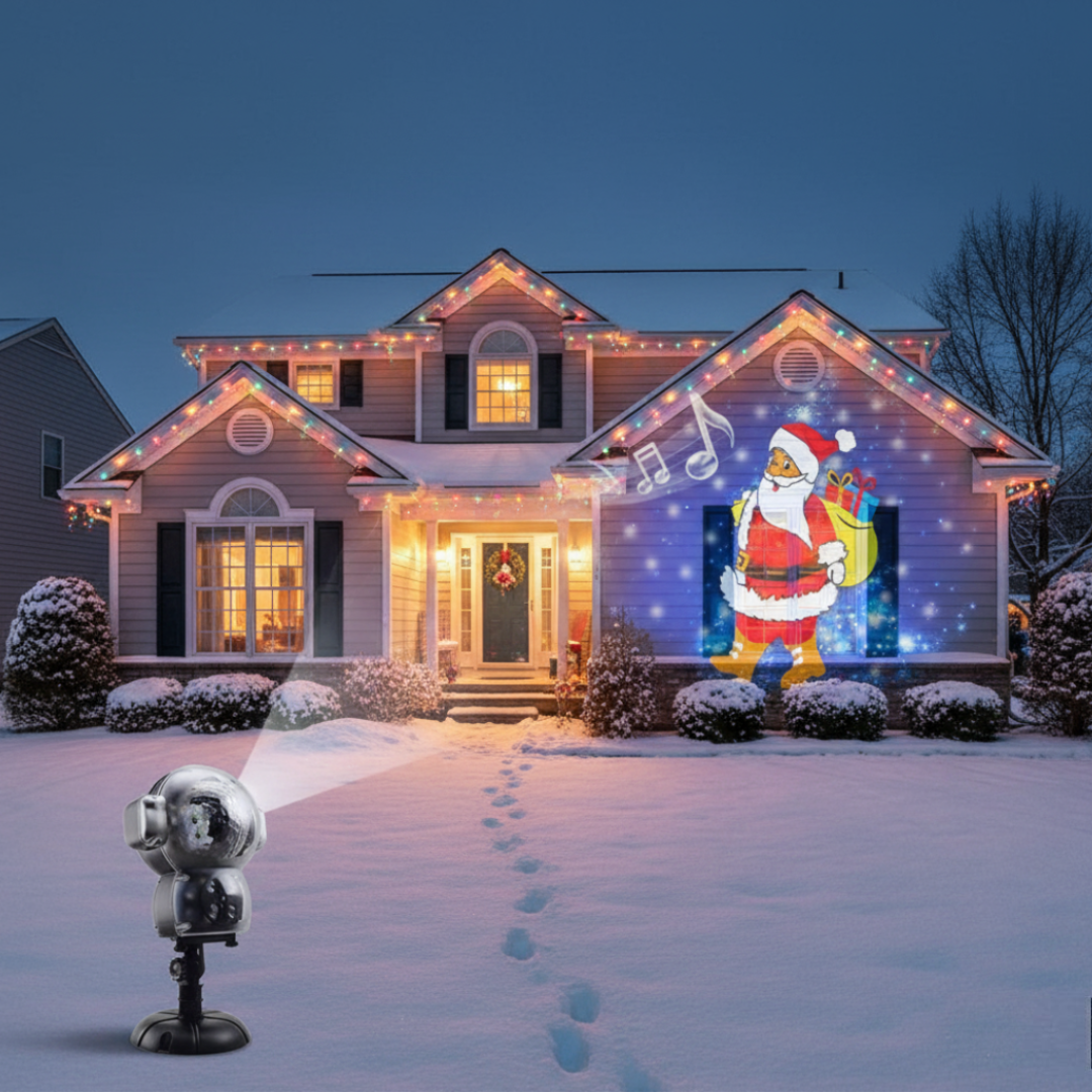LED Snowfall Holiday Projection Lamp
