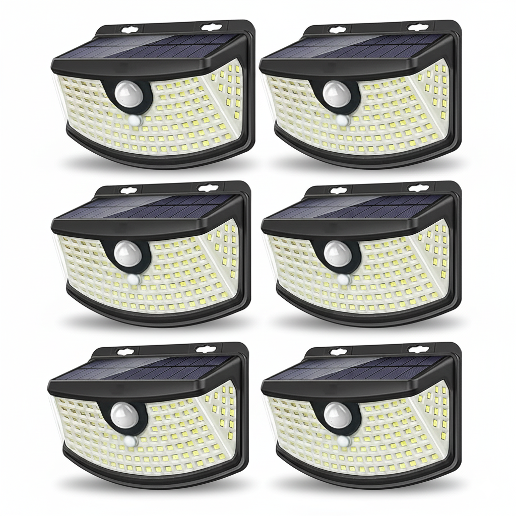 Pack of 6 Solar Motion Sensor Lights