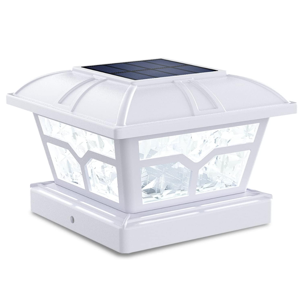 Dual Color Solar Post Cap Lights For Outdoor Fence And Deck