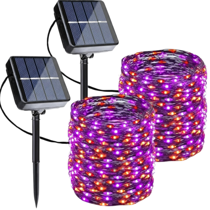 Halloween Solar String Lights Outdoor With 8 Twinkle Modes