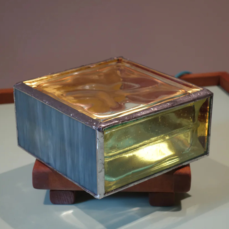 Handcrafted Glass Stained Lamp For Decor