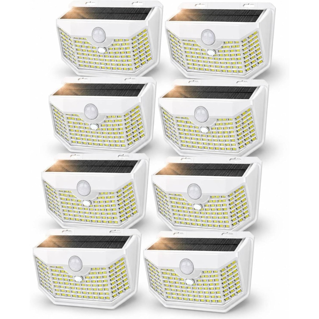 Outdoor Waterproof 120 LED Solar IP65 Wall Light With Motion Sensor And 3 Lighting Modes