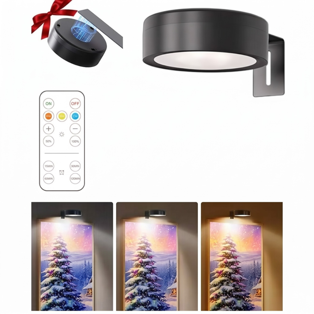 Rechargeable LED Magnetic Wall Lamp for Art Display
