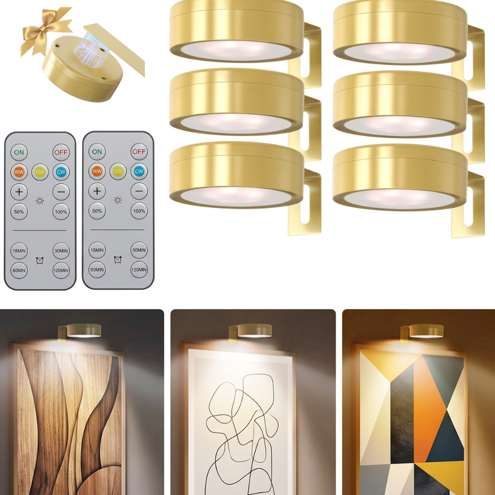 Rechargeable LED Magnetic Wall Lamp for Art Display