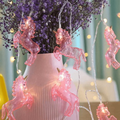Unicorn LED Sparkly Fairy Lights - Solar Flame Torch
