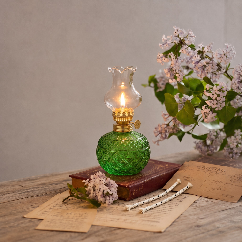Vintage Retro Indoor Glass Kerosene Oil Halloween Lamp