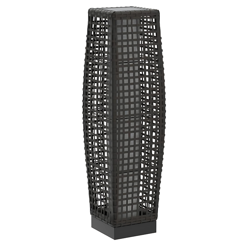Solar Wicker Outdoor Floor Lamp