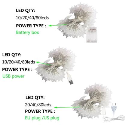 Led Star String Lights - Solar Flame Torch