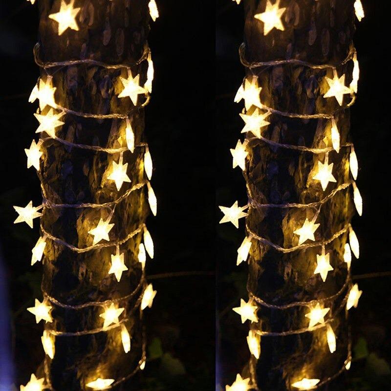 Colorful LED Star Lights-Solar Flame Torch