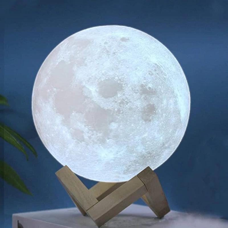 3D Printed Moon Lamp-Solar Flame Torch