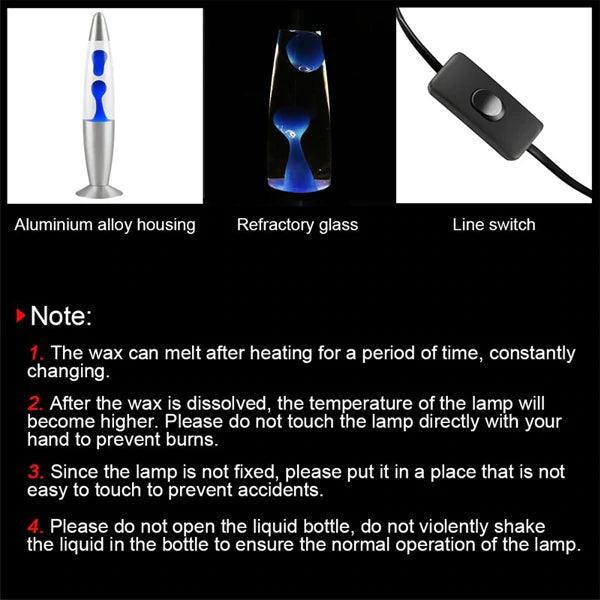 LED Decorative Lava Wax Lamp - Solar Flame Torch