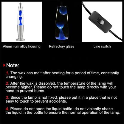 LED Decorative Lava Wax Lamp - Solar Flame Torch
