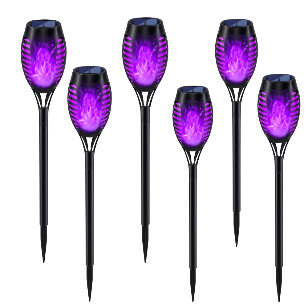 Flickering Flame Solar Pathway Torches