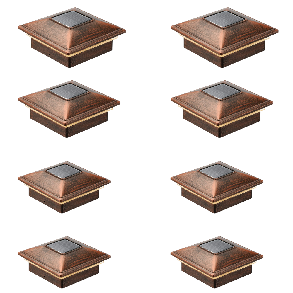 Dual Mode Waterproof Solar Post Cap Lights for Outdoor Fence