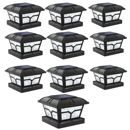 Dual Color Solar Post Cap Lights For Outdoor Fence And Deck