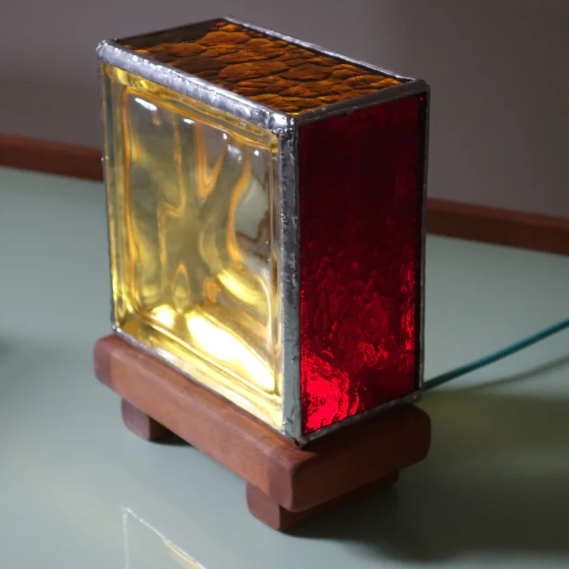 Handcrafted Glass Stained Lamp For Decor