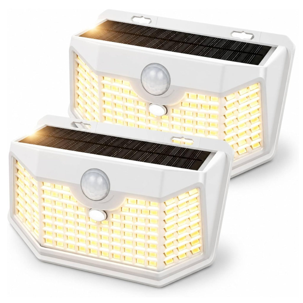 Outdoor Waterproof 120 LED Solar IP65 Wall Light With Motion Sensor And 3 Lighting Modes