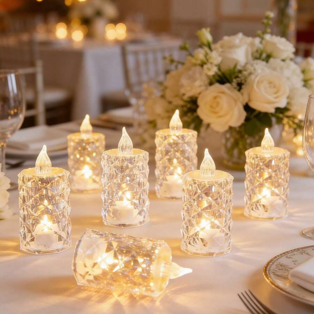 Flameless LED Tea Light Candles For Wedding And Home Decor