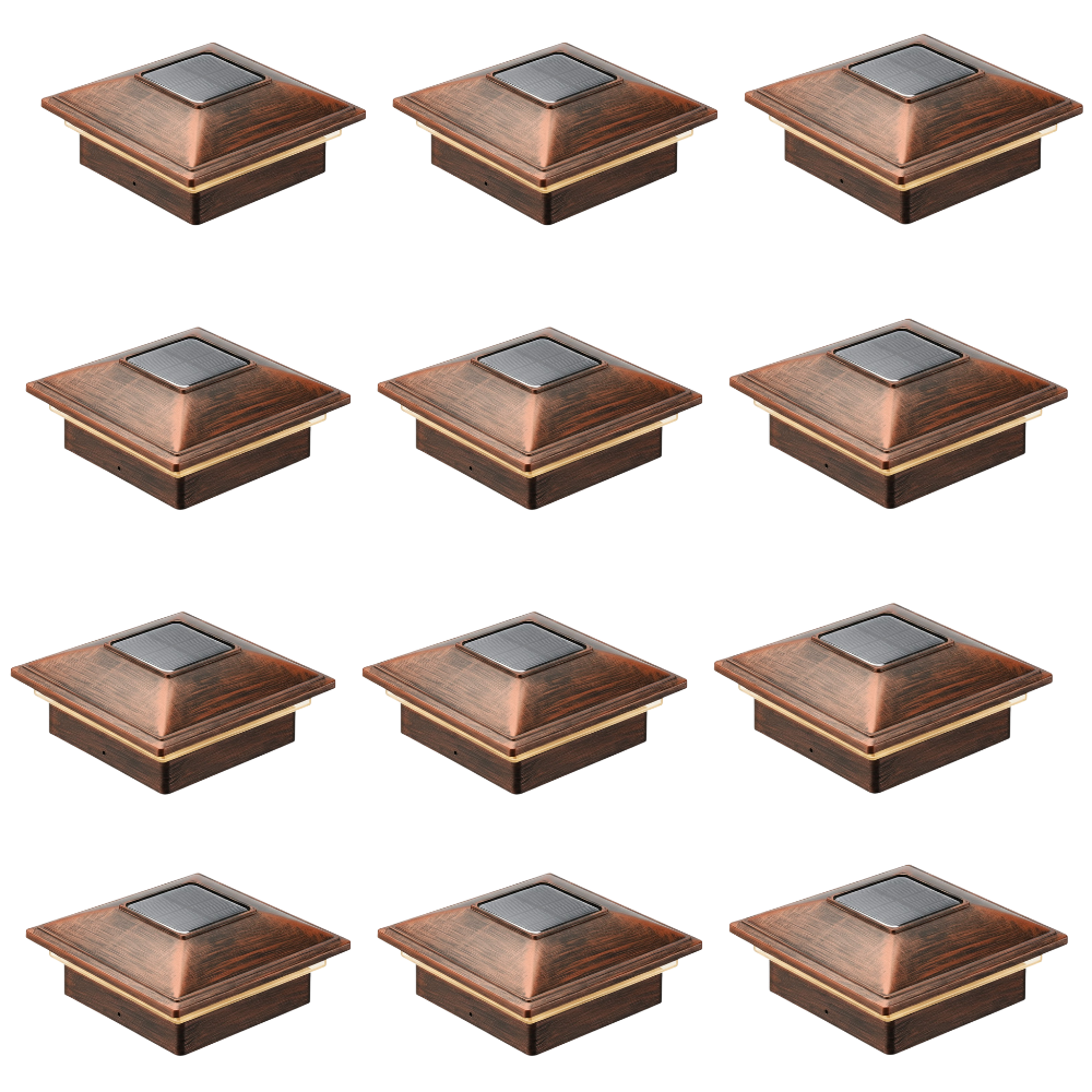 Dual Mode Waterproof Solar Post Cap Lights for Outdoor Fence