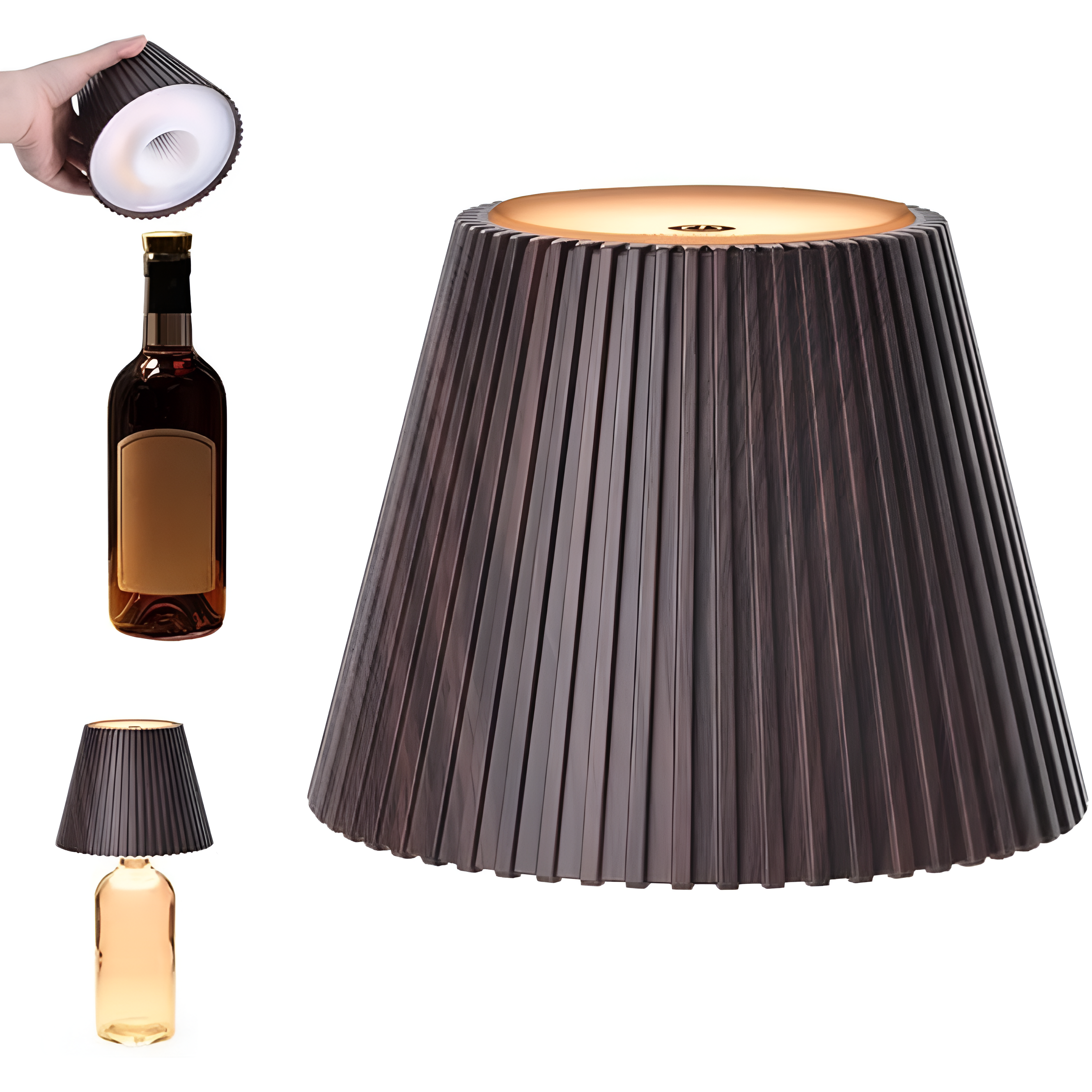 3 Level Brightness Cordless Table Lamp Shades