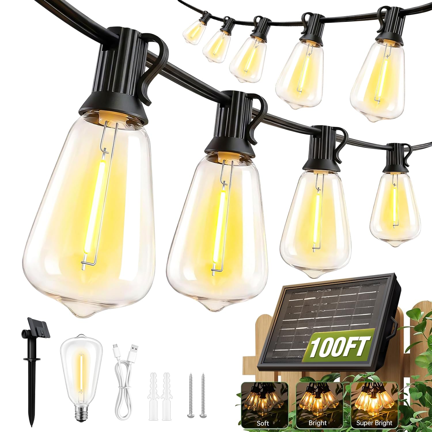 Outdoor Waterproof Solar String Remote Timer Garden Lights