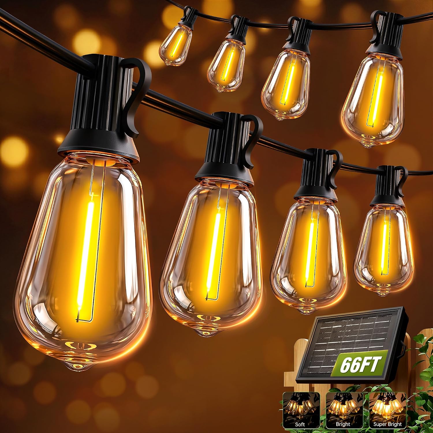 Outdoor Waterproof Solar String Remote Timer Garden Lights