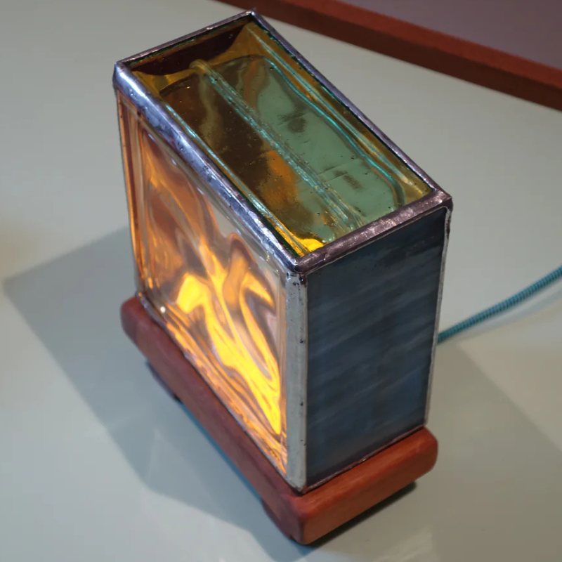 Handcrafted Glass Stained Lamp For Decor