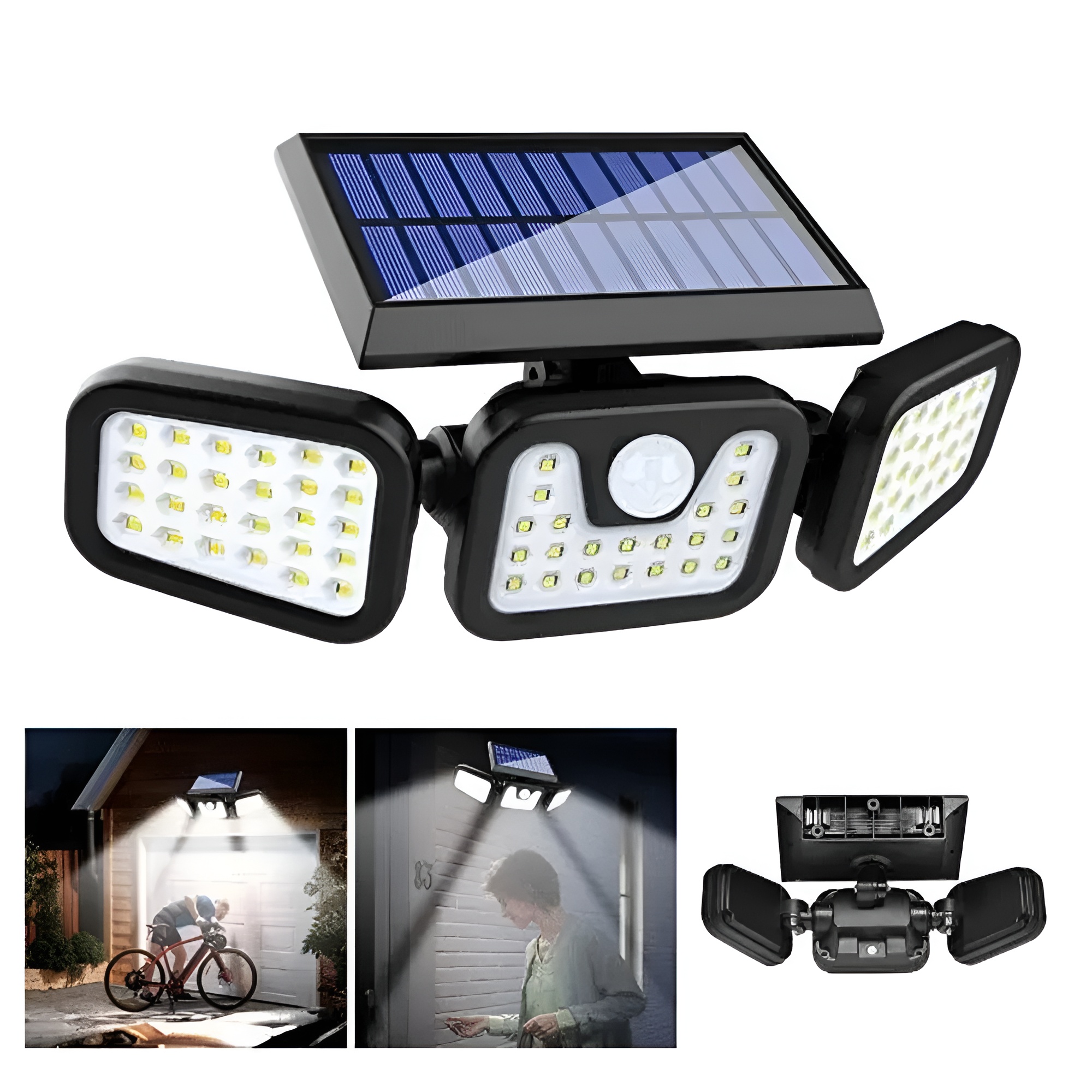 2 Pack LED Motion Sensor Solar Lights Outdoor IP65 Waterproof Security Lamp New