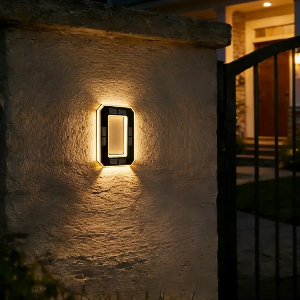 Solar Lighted House Numbers 9 Inch Waterproof LED Address Signs for Outside Modern House Numbers with Large Personalization Options