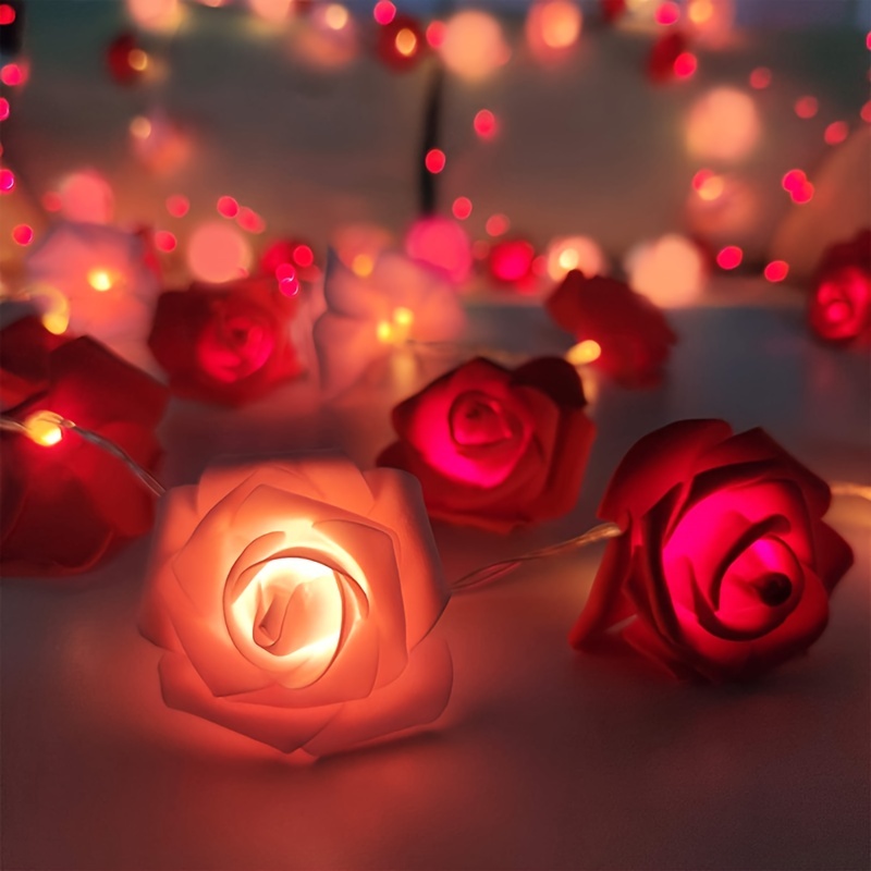 LED Rose String Lights For Wedding Garden And Room Decoration