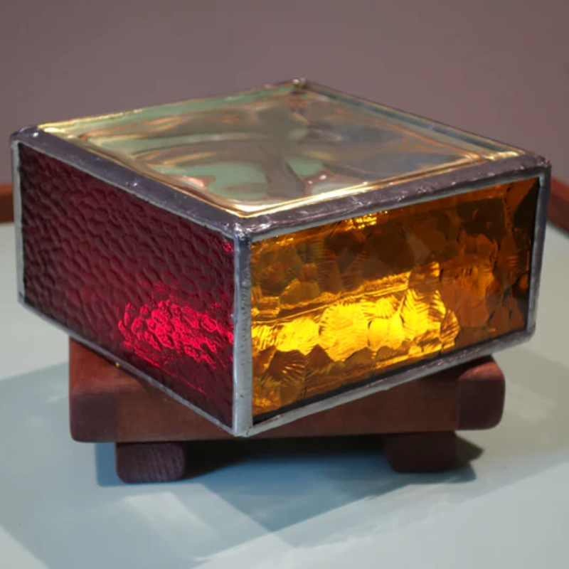 Handcrafted Glass Stained Lamp For Decor