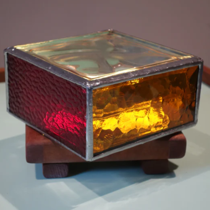 Handcrafted Glass Stained Lamp For Decor