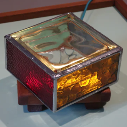 Handcrafted Glass Stained Lamp For Decor