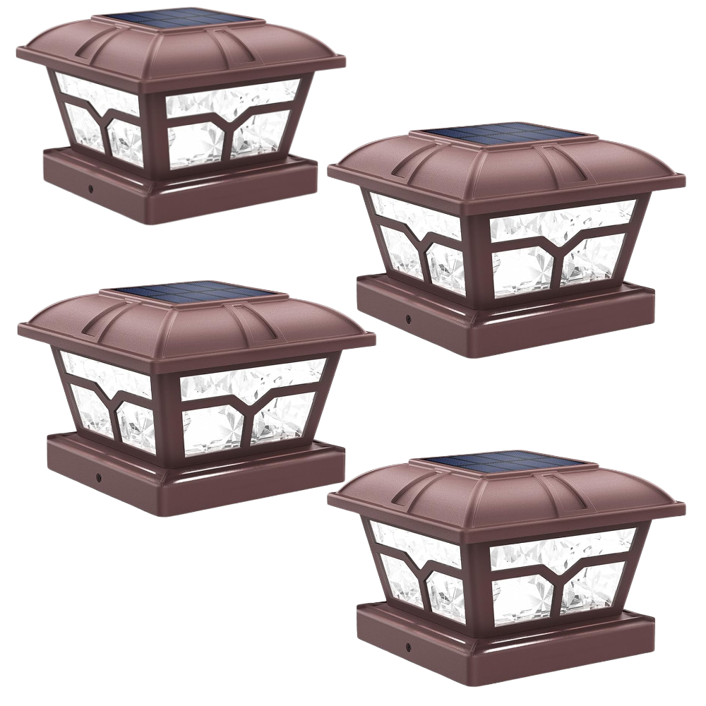 Dual Color Solar Post Cap Lights For Outdoor Fence And Deck