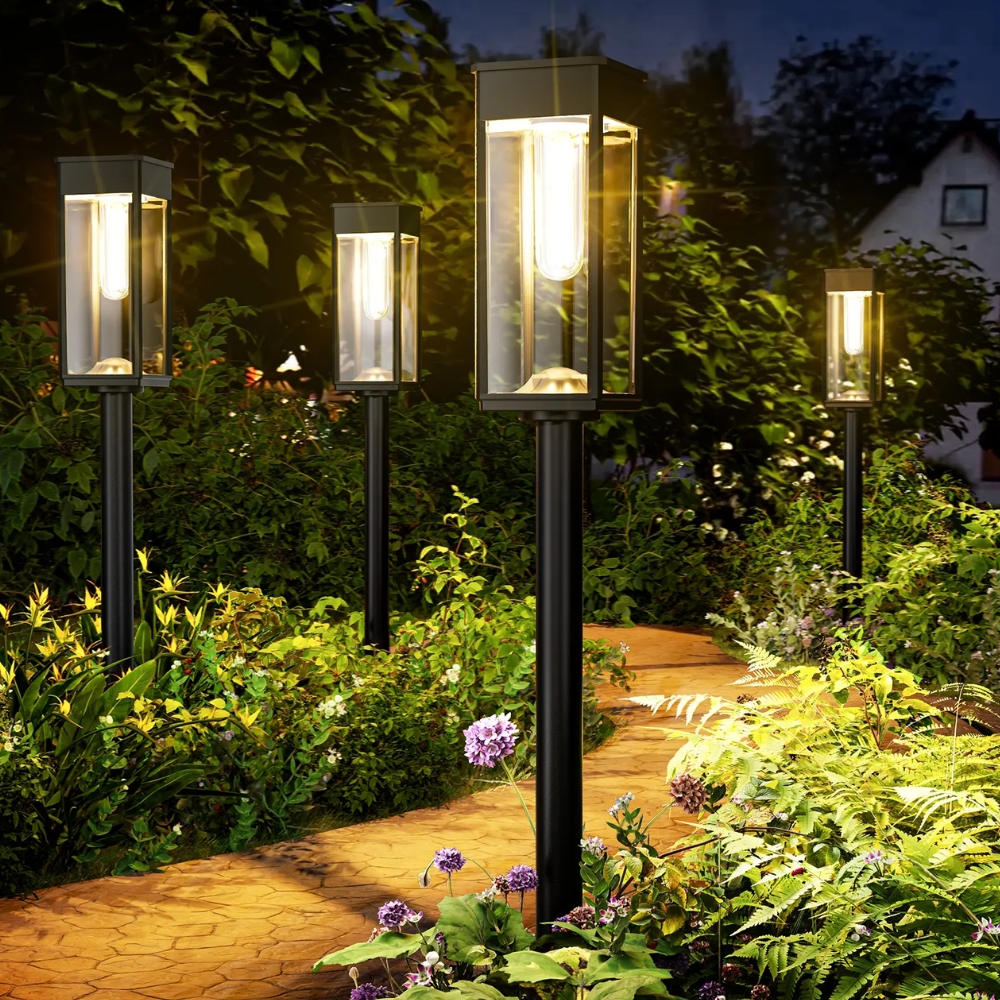 Elegant Solar Pathway Lights Modern Luxury | Auto On/Off & Waterproof | For Garden
