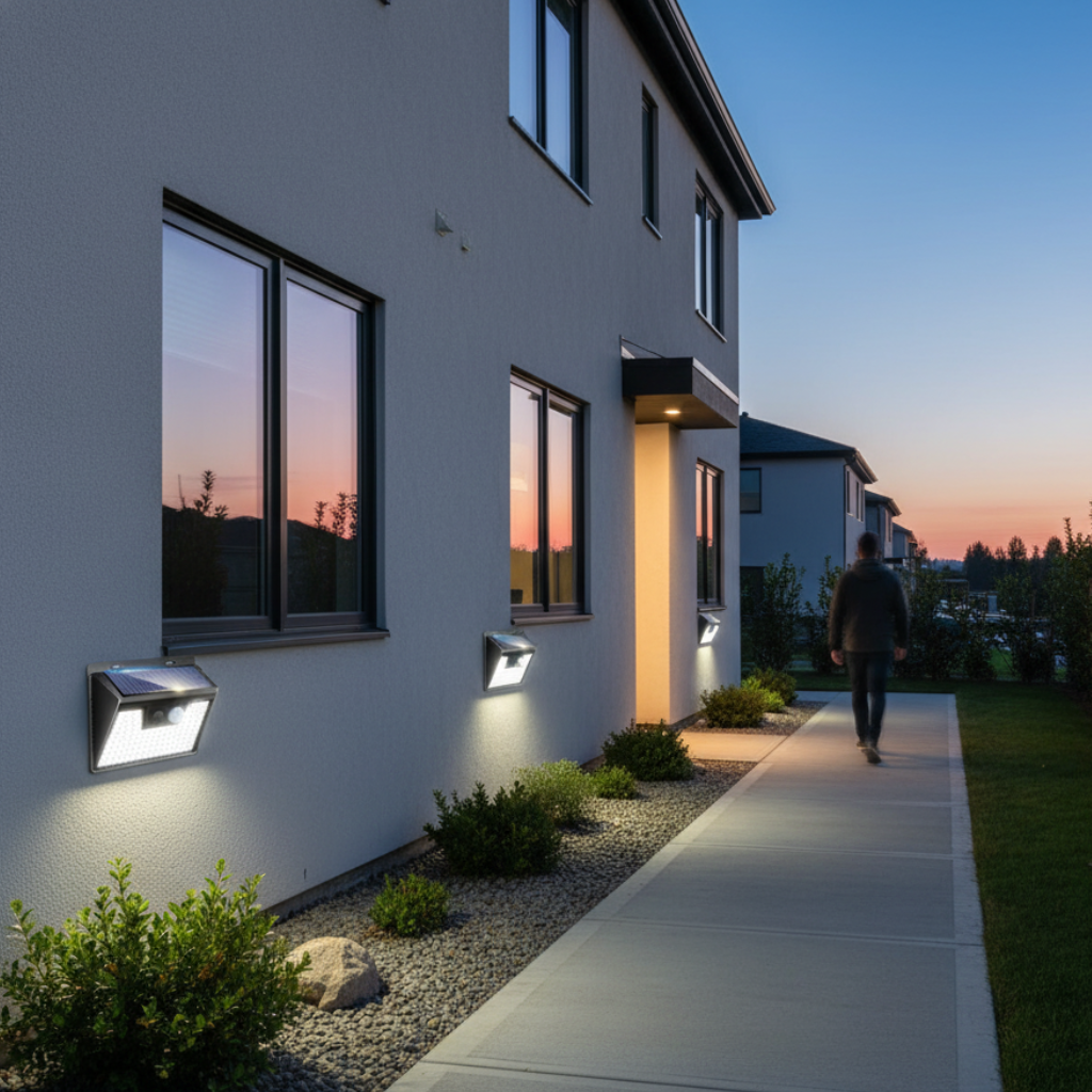 140 LED Solar Powered Waterproof Fence Light