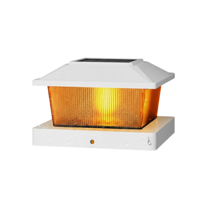 Flickering Flame Solar Post Cap Lights for Outdoor Deck and Fence