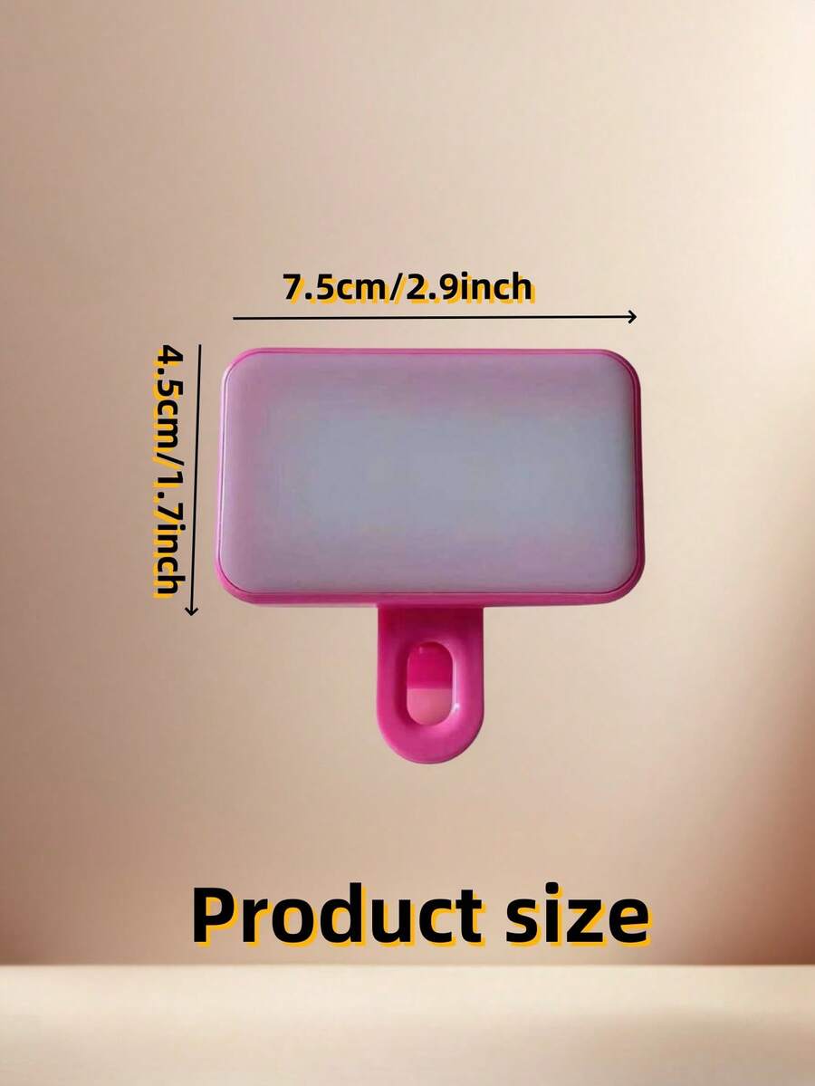 Baijun XU 1pc LED Selfie Light, 3 Lighting Modes, Portable Clip-On Fill Light, Suitable For Makeup, Live Streaming, Zoom Meetings, Rechargeable For Smartphone, Camera - Hot Pink - View 8