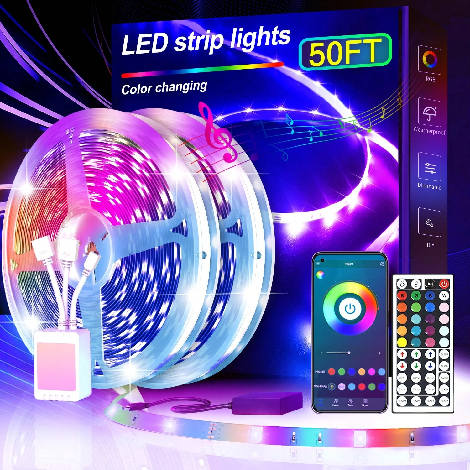 LED Strip Lights For Bedroom Desk And Room Decor