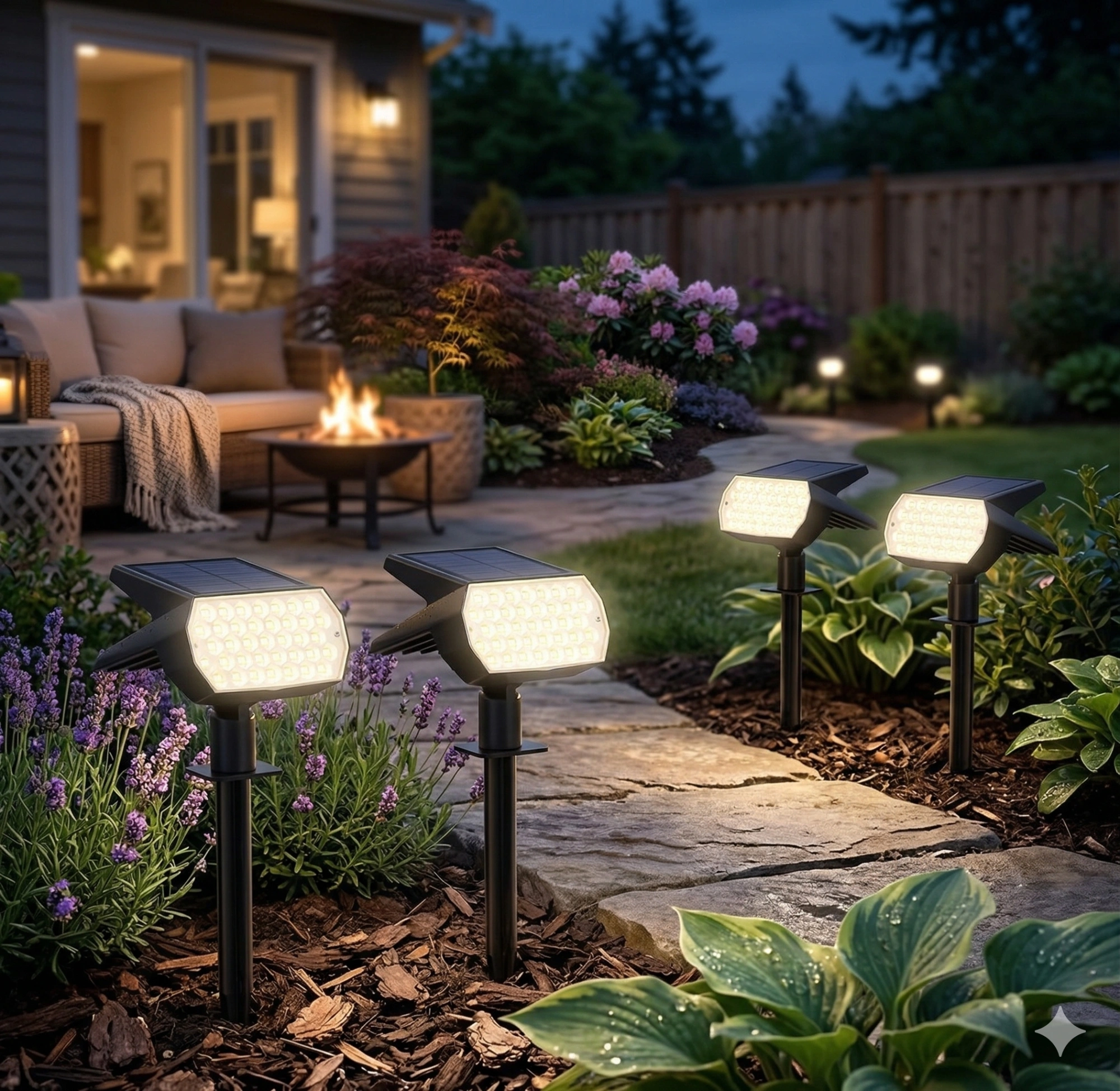 Versatile Solar Powered Automatic Waterproof Outdoor Garden And Pathway Lights