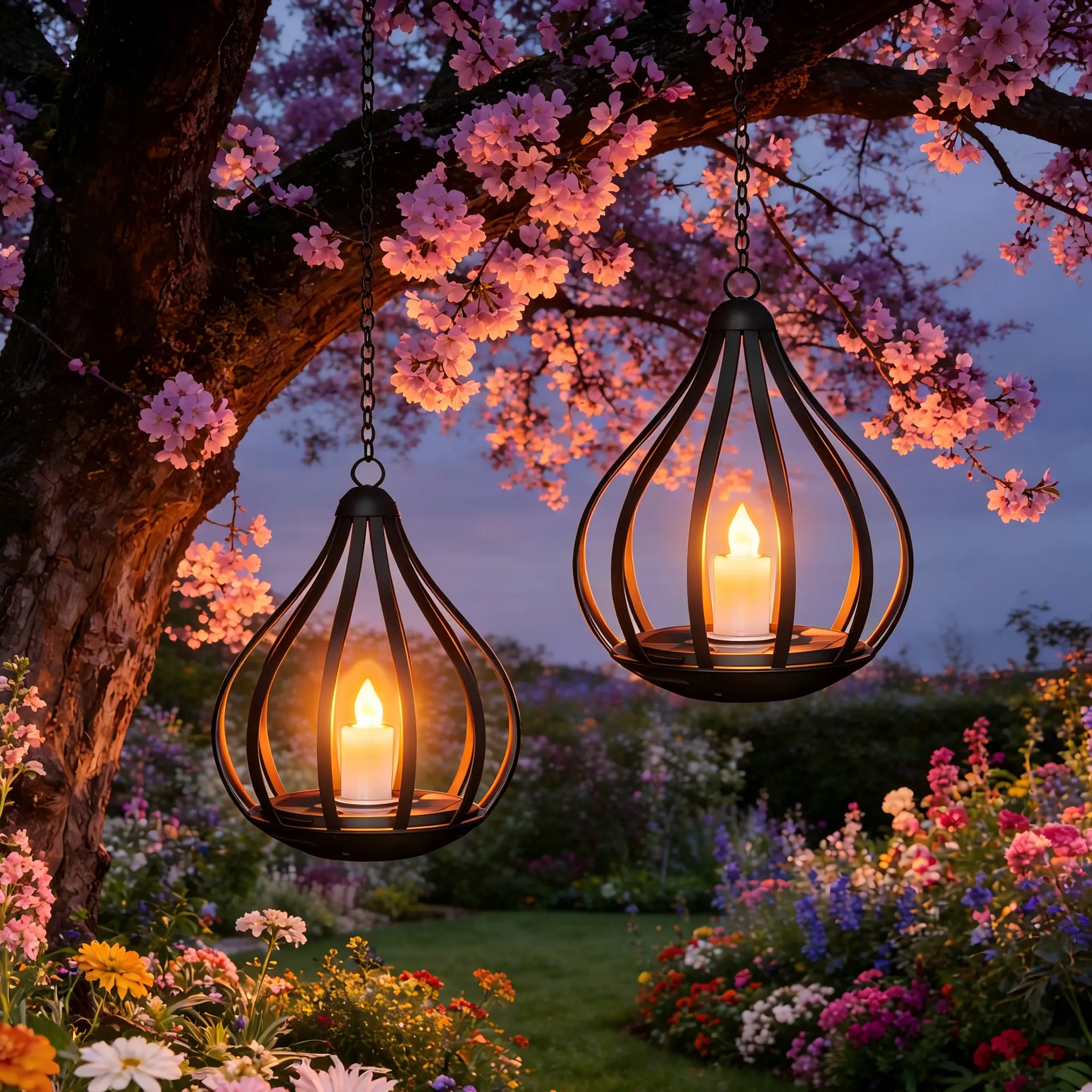 IP65 Weatherproof Solar Powered Flameless Flickering Candle Lights