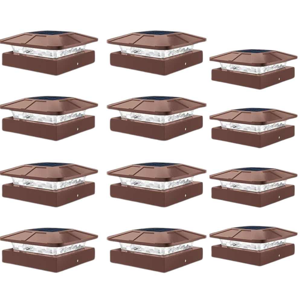 Waterproof LED Solar Post Cap Lights for Outdoor Fence