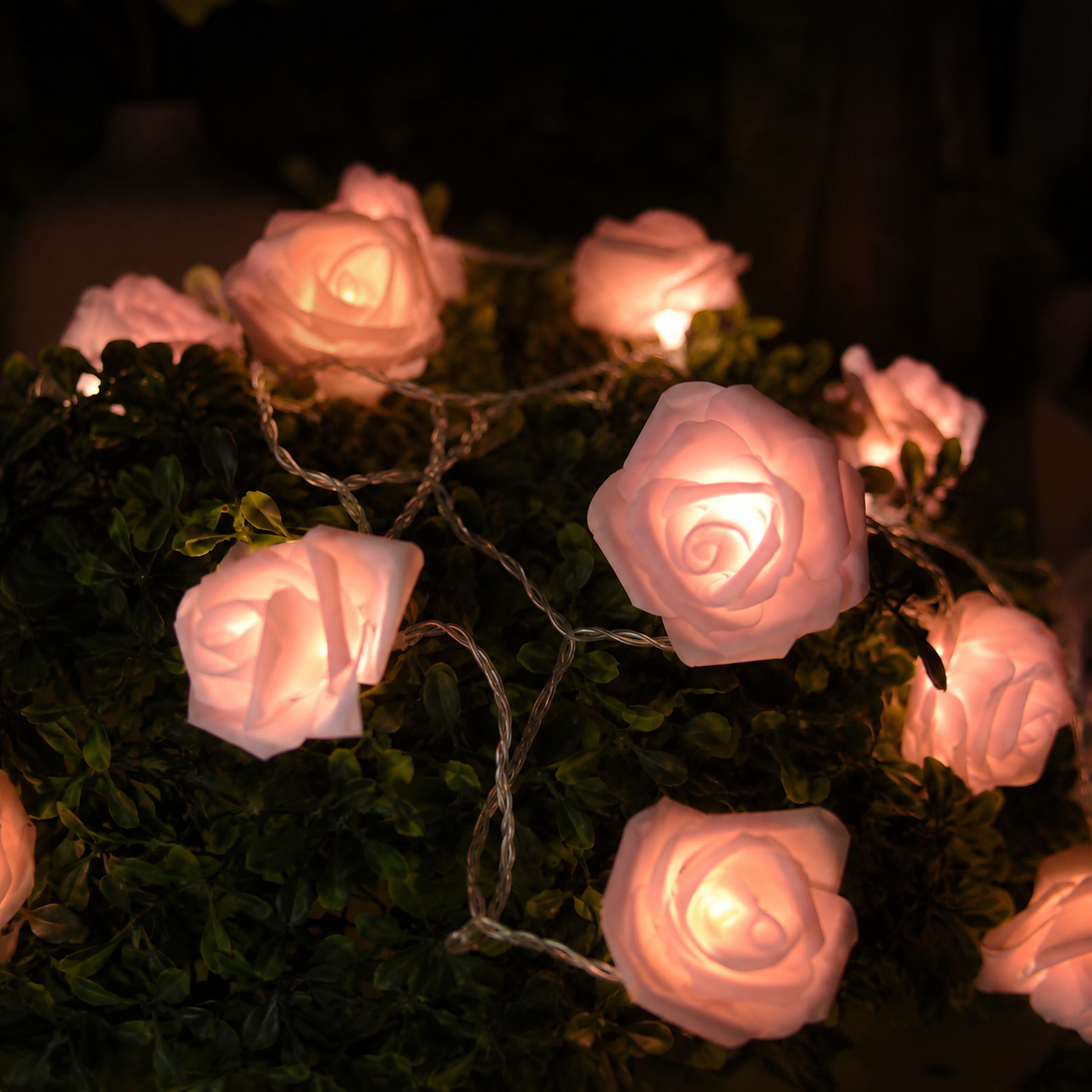 LED Rose String Lights For Wedding Garden And Room Decoration