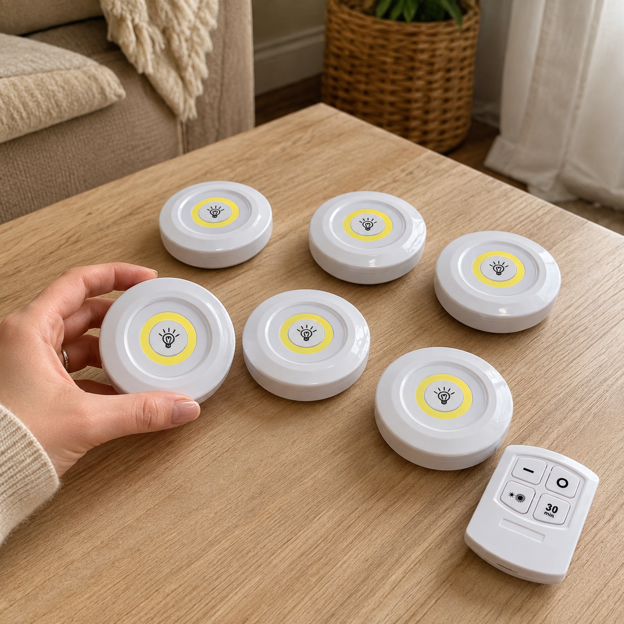 Pack Of 6 Smart Pack Wireless Led Under Cabinet Lights