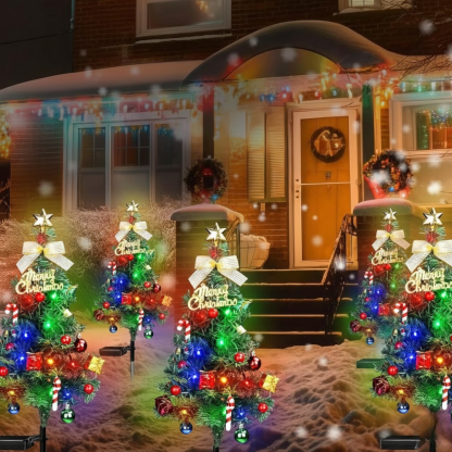 Solar Fiber Christmas Tree Outdoor Pathway Light