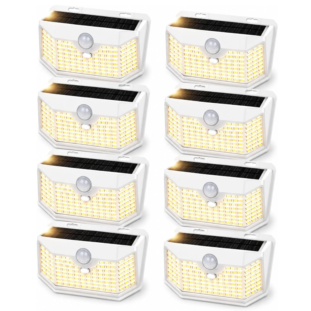 Outdoor Waterproof 120 LED Solar IP65 Wall Light With Motion Sensor And 3 Lighting Modes